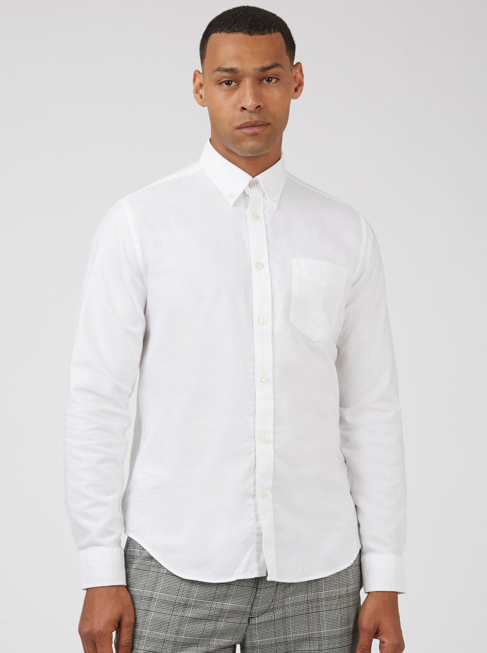 Ben Sherman Signature Organic Long-Sleeve Oxford Košulje Bijele | 86514-AFEG