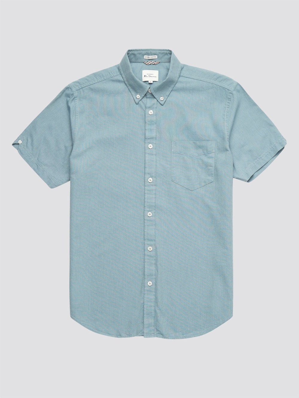 Ben Sherman Signature Organic Short-Sleeve Oxford Shadow Košulje Plave Sive | 54860-JSNF