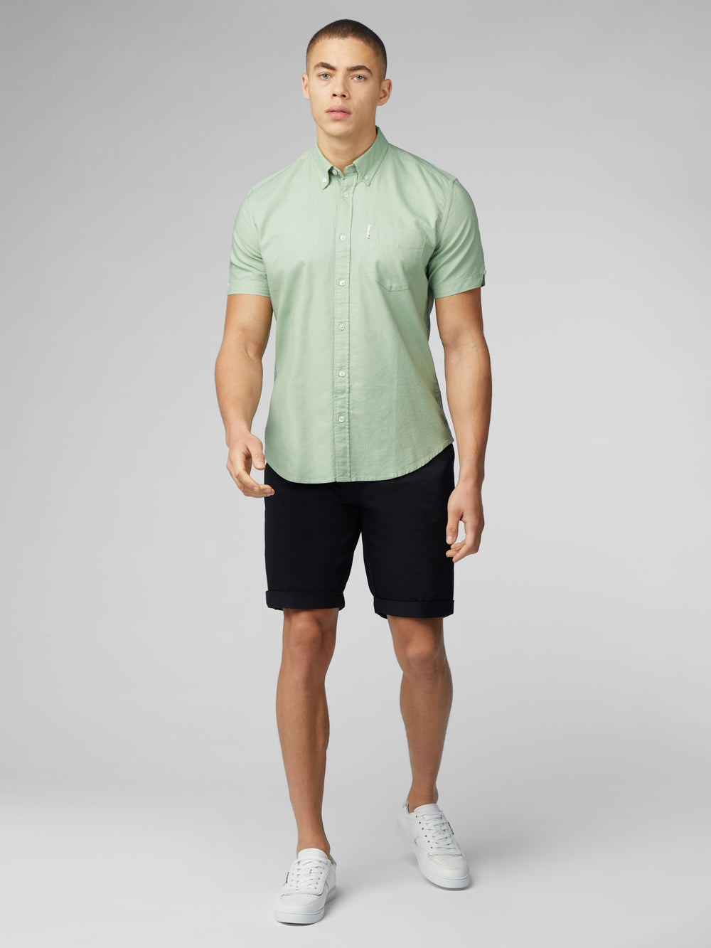 Ben Sherman Signature Short Sleeve Oxford Košulje Zelene | 51486-NYCE