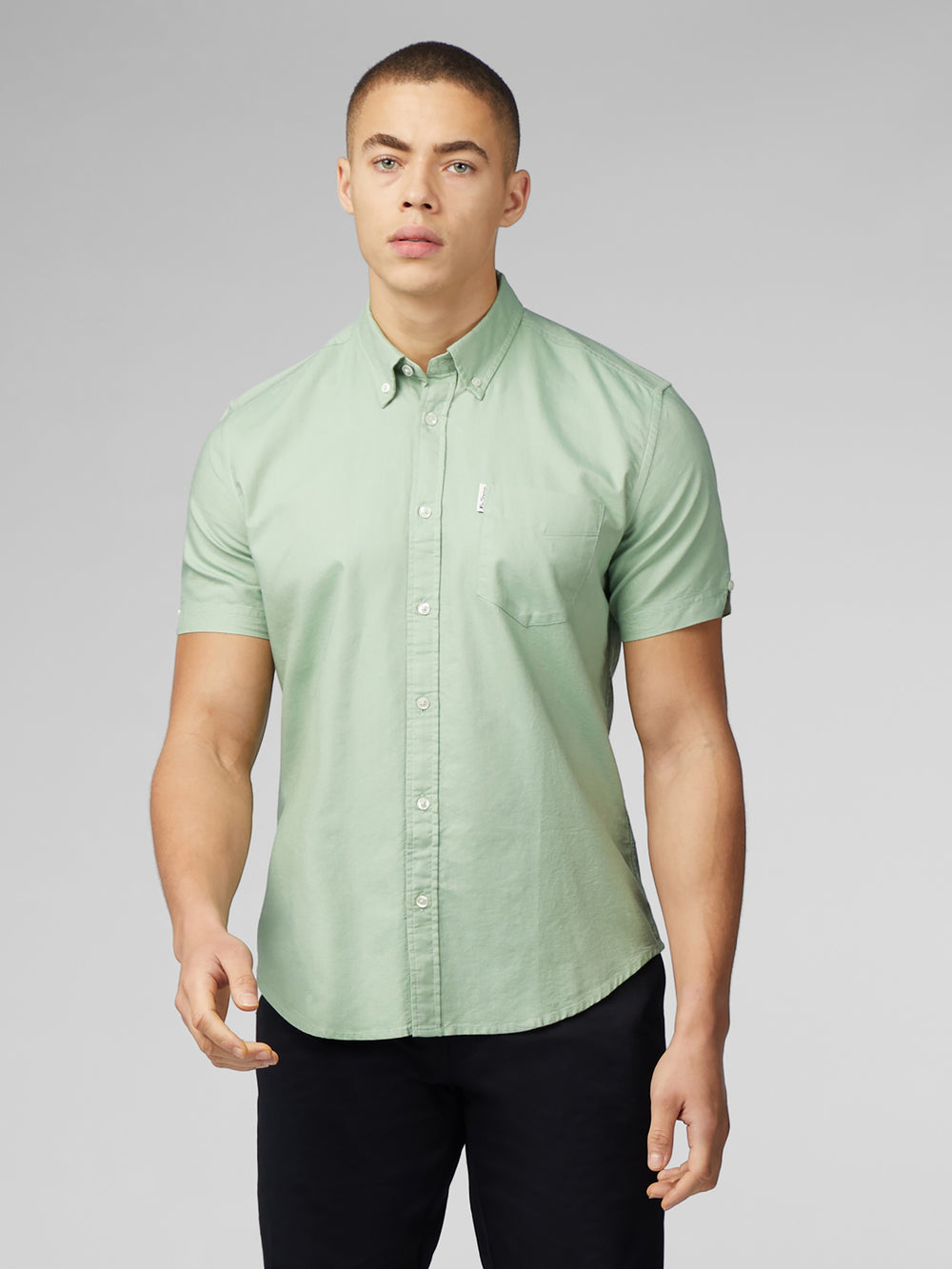 Ben Sherman Signature Short Sleeve Oxford Košulje Zelene | 51486-NYCE