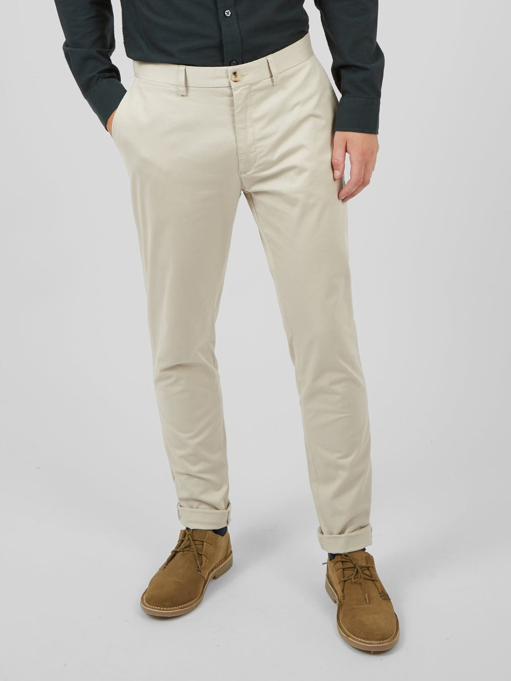 Ben Sherman Signature Skinny Stretch Chino Hlače Bijele | 75394-BDYL