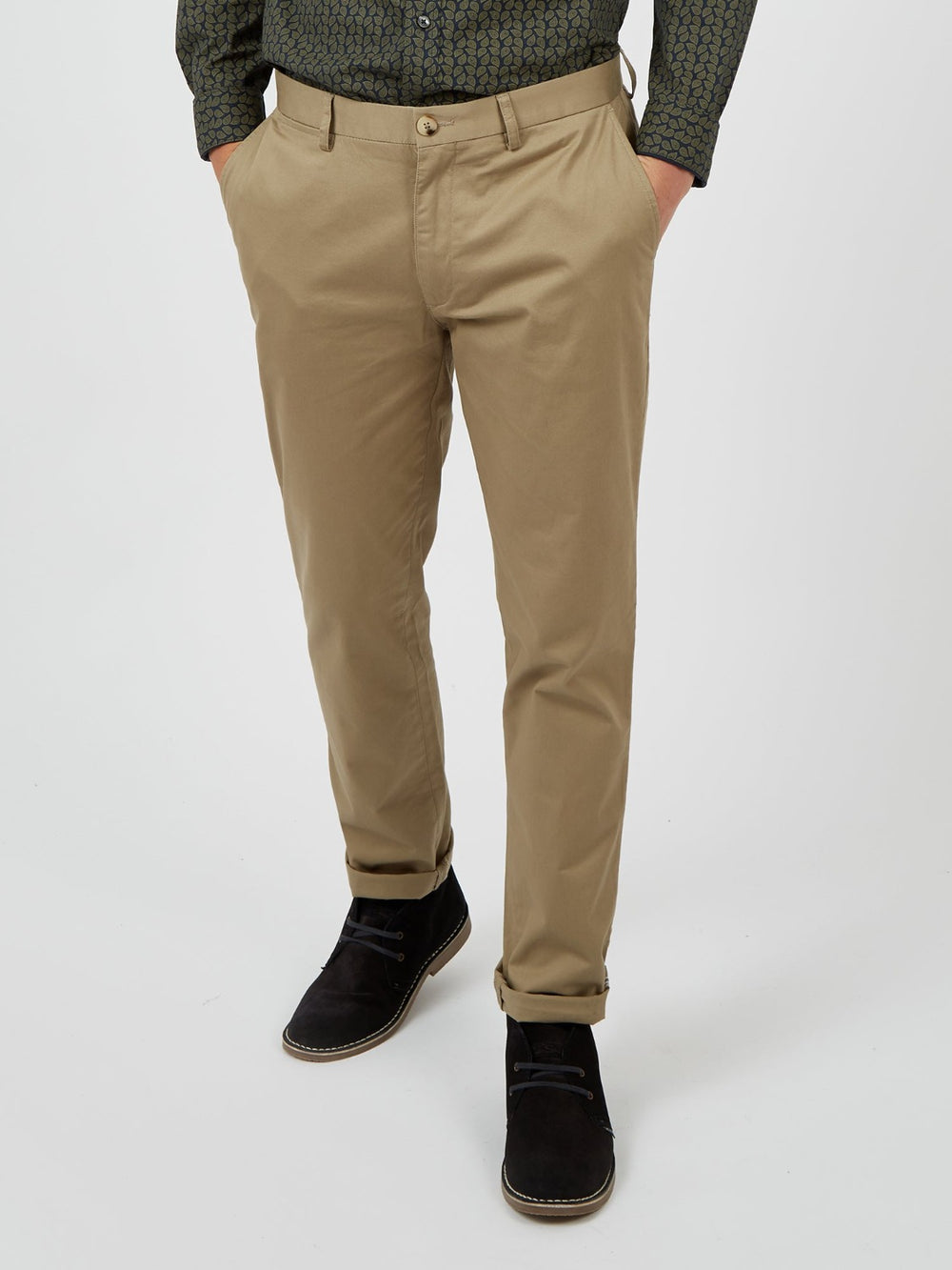 Ben Sherman Signature Slim Stretch Chino Hlače Sive | 57432-DEYR