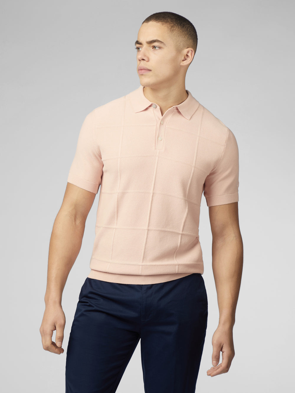 Ben Sherman Signature Textured Polo Pletenina Roze | 37028-JDIX