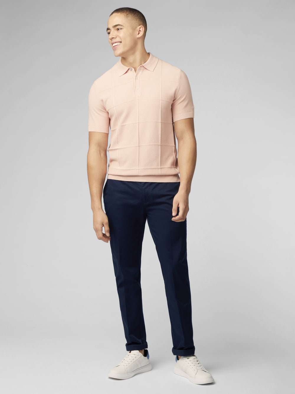 Ben Sherman Signature Textured Polo Pletenina Roze | 37028-JDIX